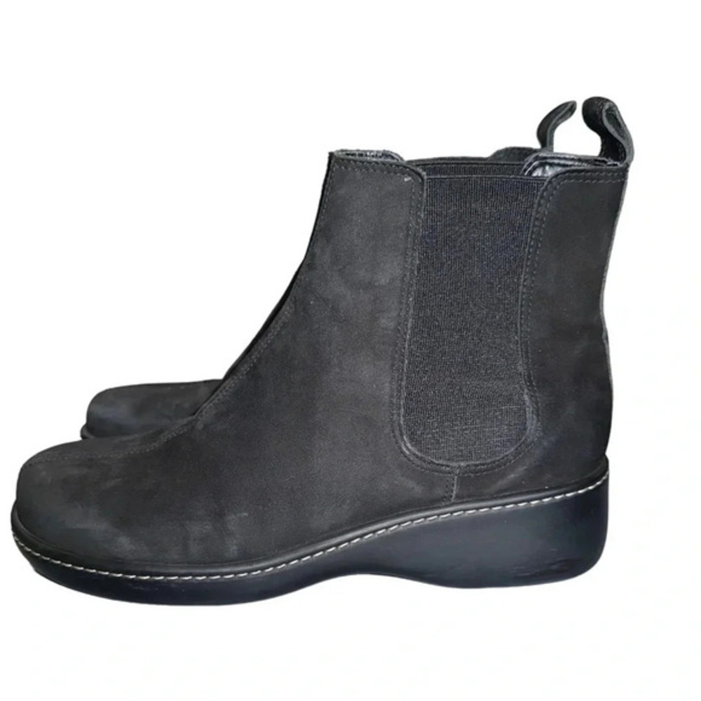 Rockport Chelsea Boots 7M Black Suede Leather Pull On Ankle Boots APW71511